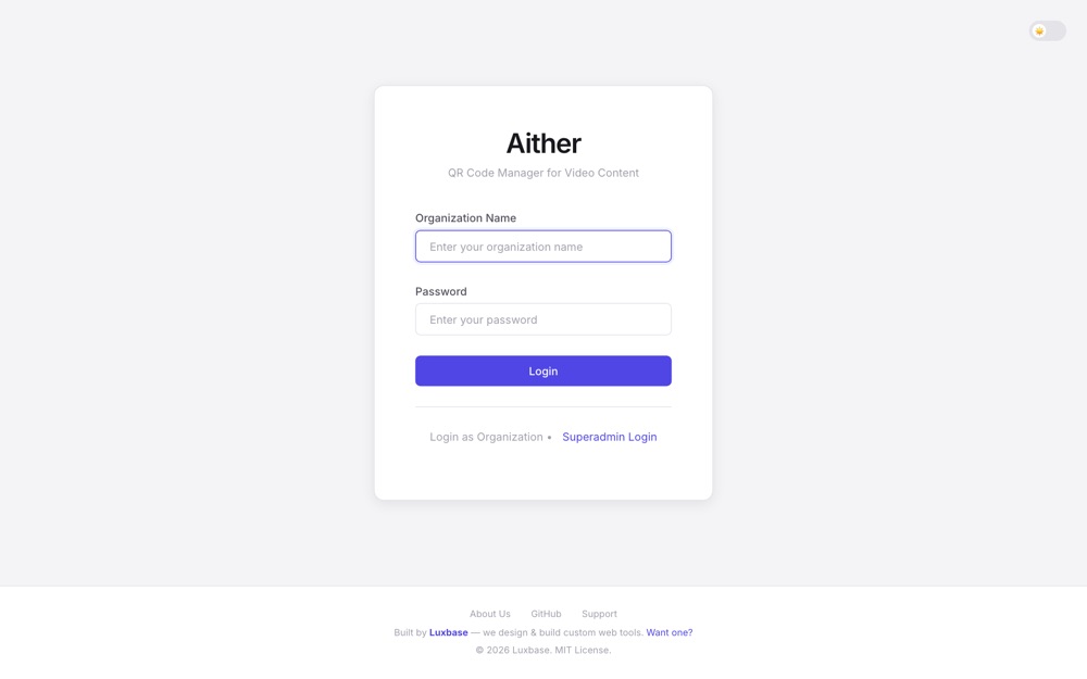 Aither website preview